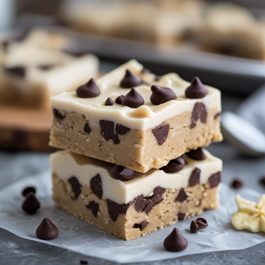 High Protein Vanilla Protein Cookie Dough Bars