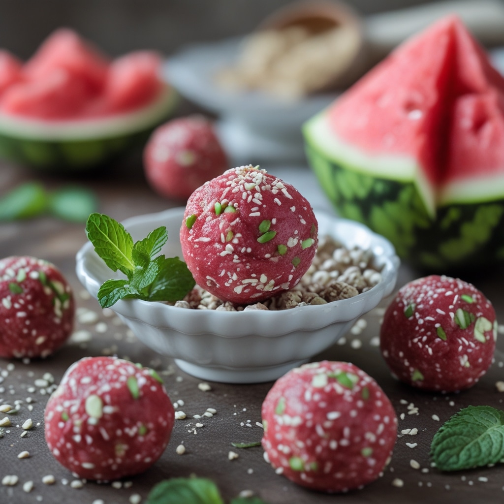 Watermelon Mint Protein Energy Balls