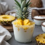 Frozen Pineapple Coconut Greek Yogurt Cups