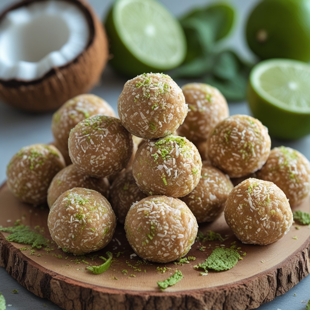 No-Bake Coconut Lime Protein Balls