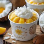 Frozen Mango Coconut Greek Yogurt Cups