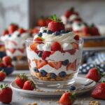 Red, White and Blue Strawberry Shortcake Trifle
