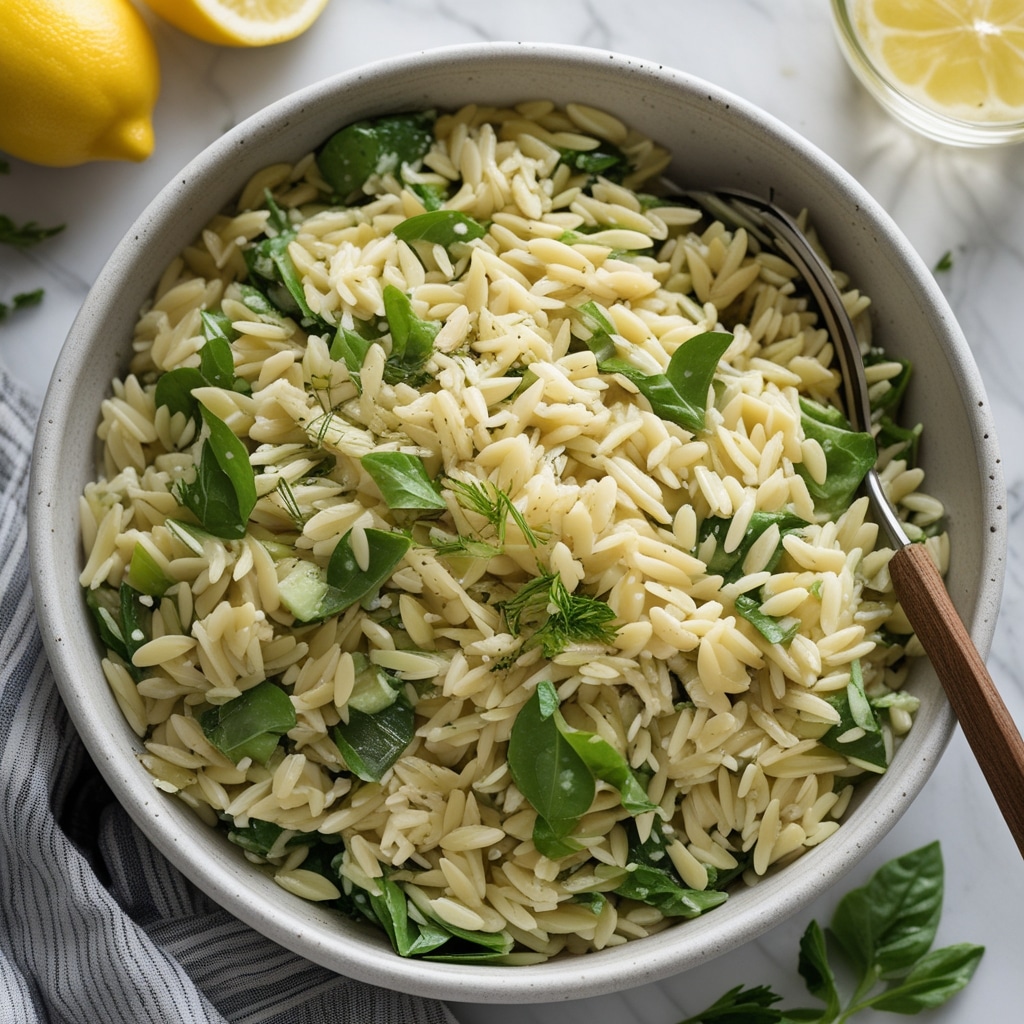 Lemon Orzo Salad Recipe