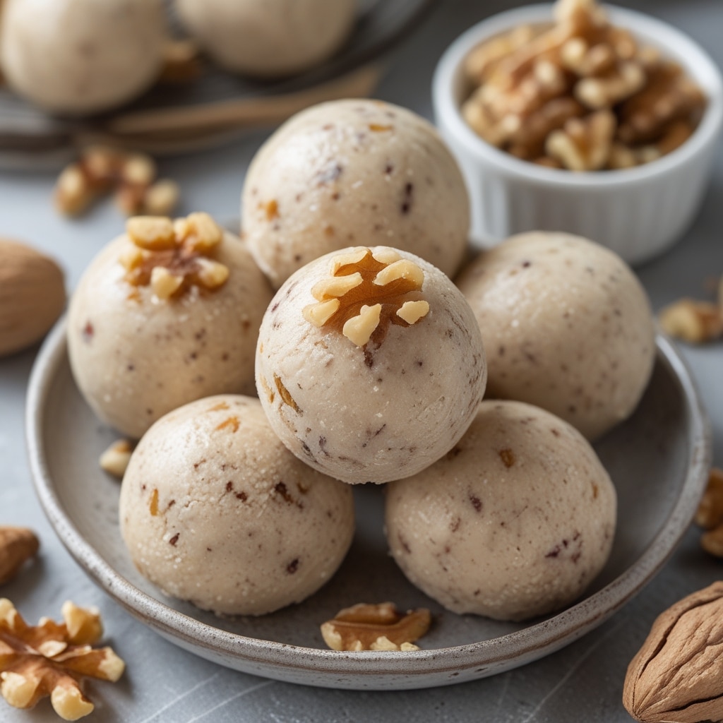 Ginger Walnut Protein Frozen Yogurt Balls