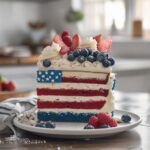 American Flag cupcake cake