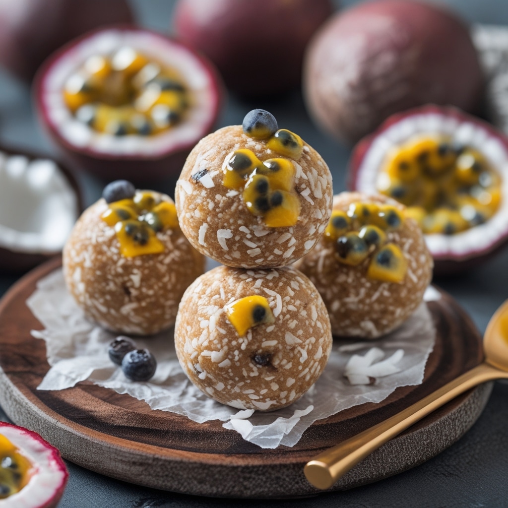 Passion Fruit Coconut Protein Balls