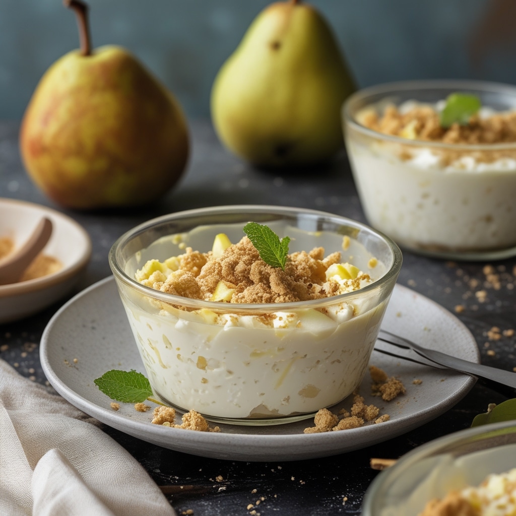 High Protein Pear Ginger Cottage Cheese Cups