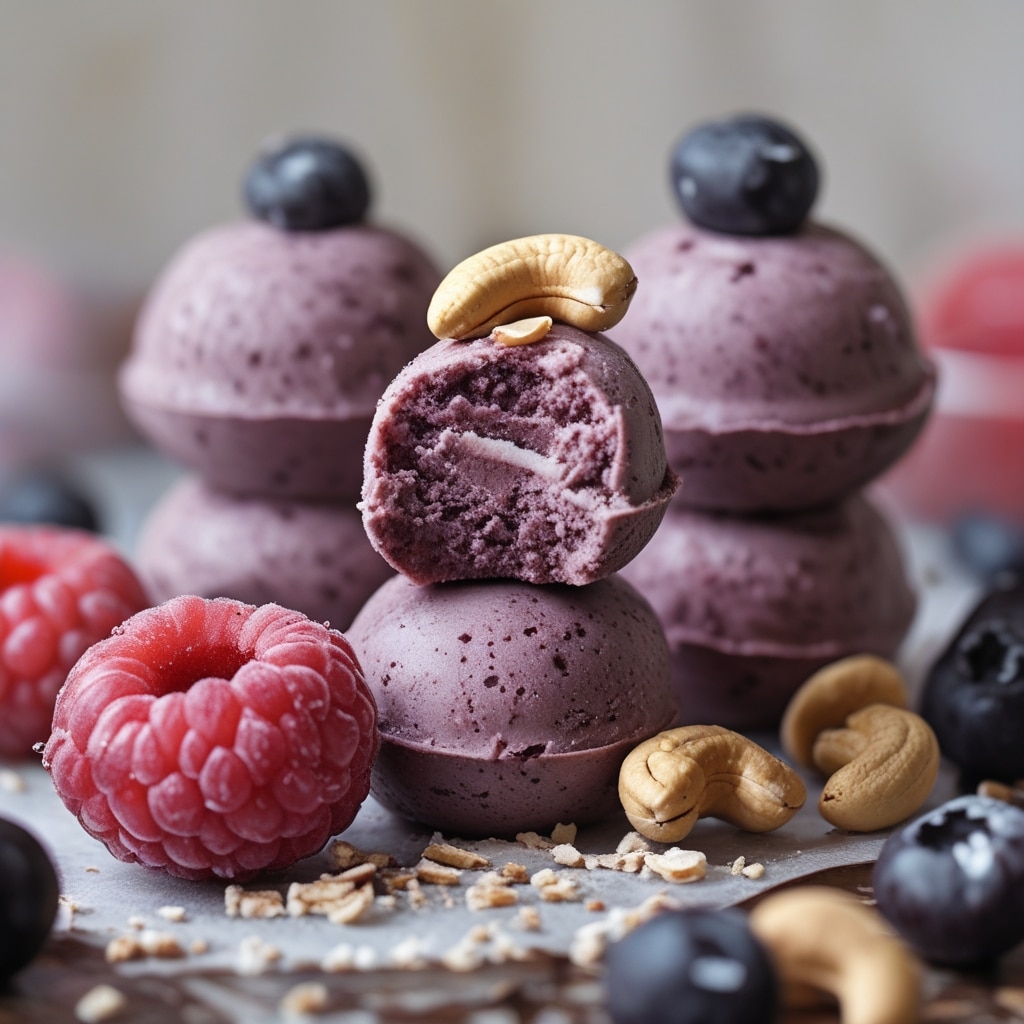 - Acai Cashew Protein Frozen Yogurt Bites
