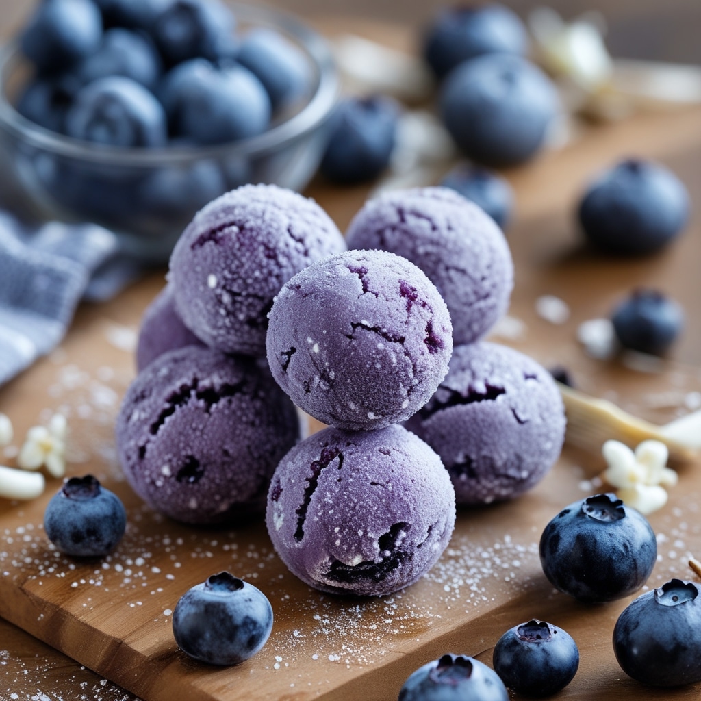 - Frozen Blueberry Vanilla Greek Yogurt Bites