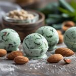 Spirulina Almond Protein Frozen Yogurt Balls