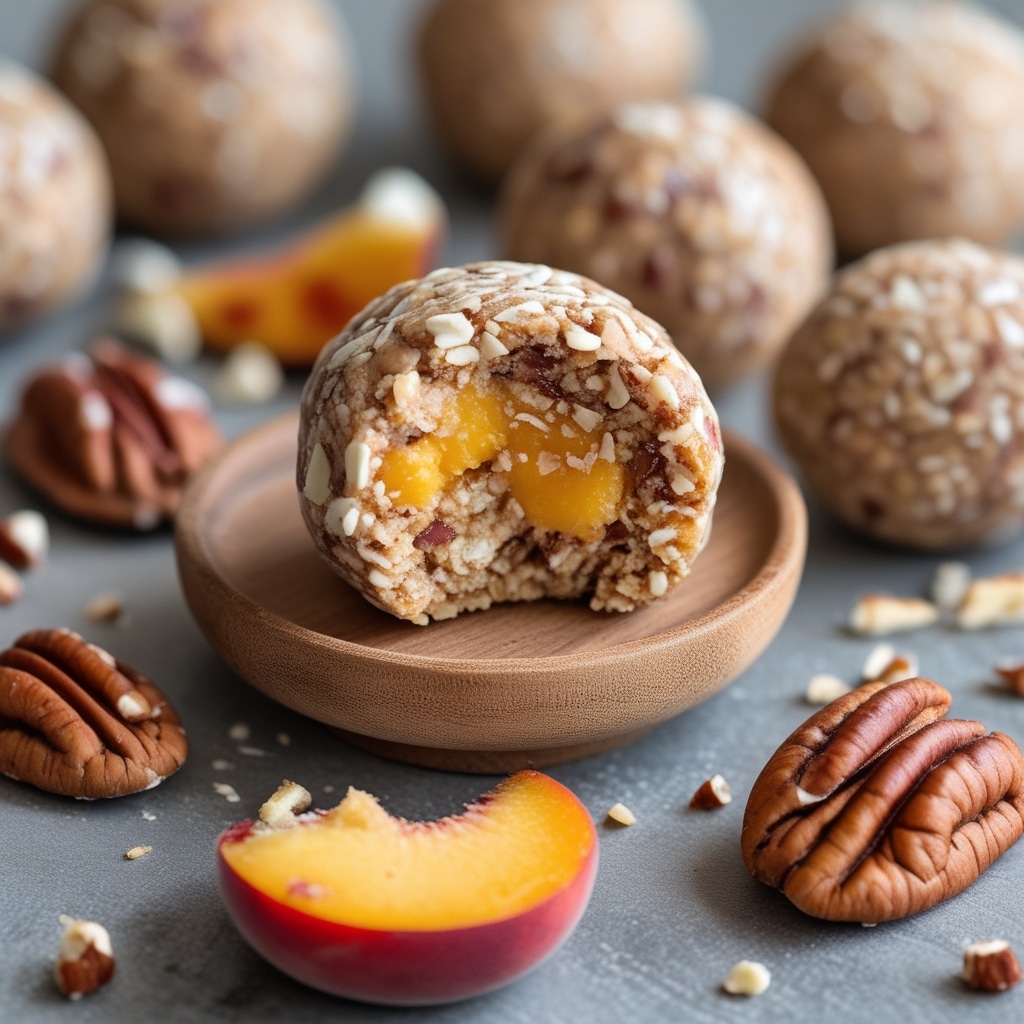 - Peach Pecan Protein Energy Balls