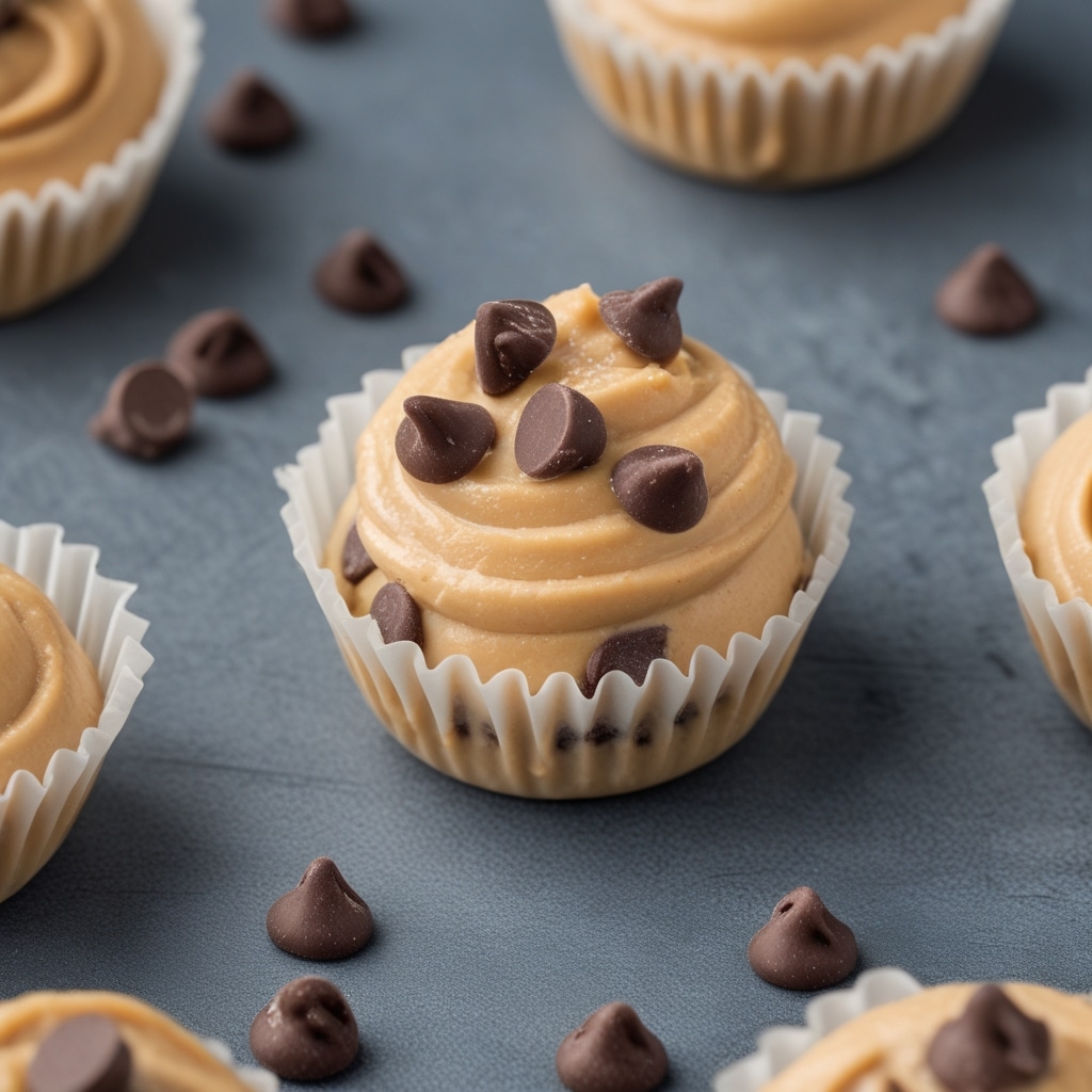 Frozen Greek Yogurt Peanut Butter Bites with Chocolate Chips