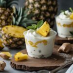 Frozen Pineapple Ginger Greek Yogurt Cups