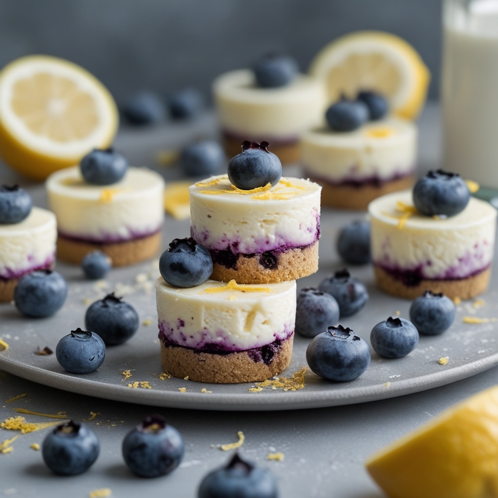 High Protein Blueberry Lemon Cheesecake Bites