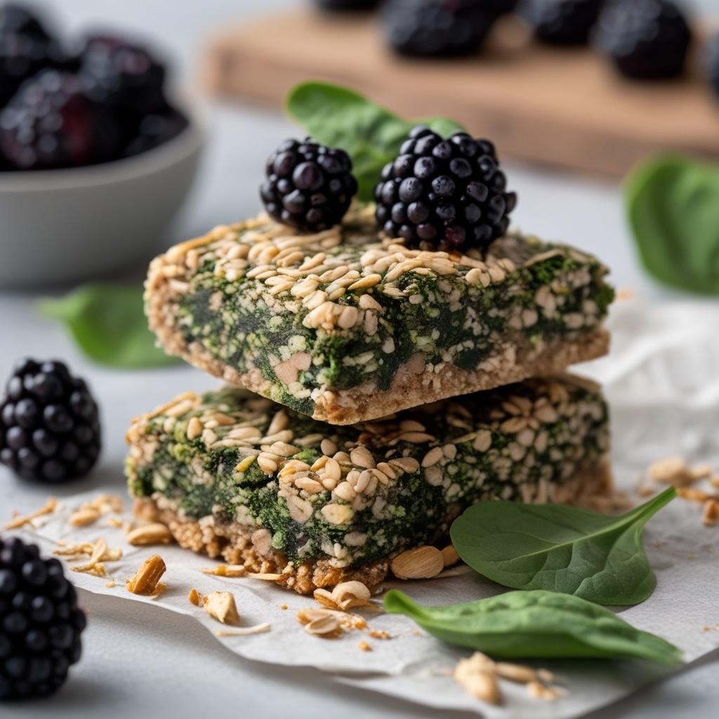 Blackberry Spinach Protein Energy Bars