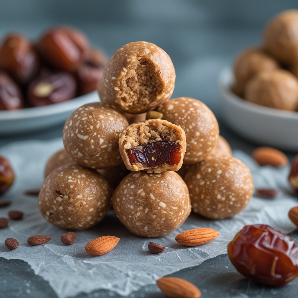 No-Bake Almond Butter Dates Energy Balls