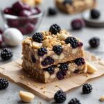 Blackberry Macadamia Protein Bars