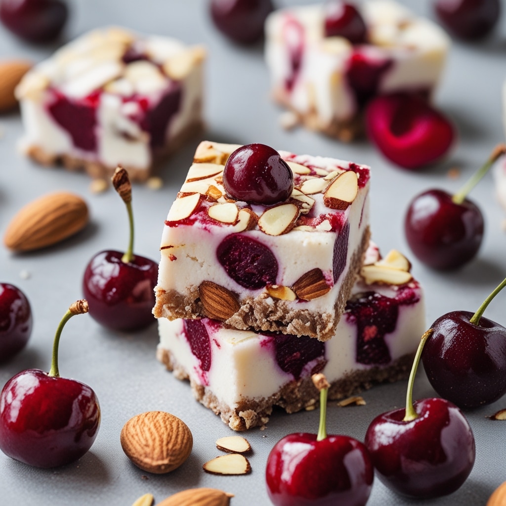 Cherry Almond Protein Frozen Yogurt Bars