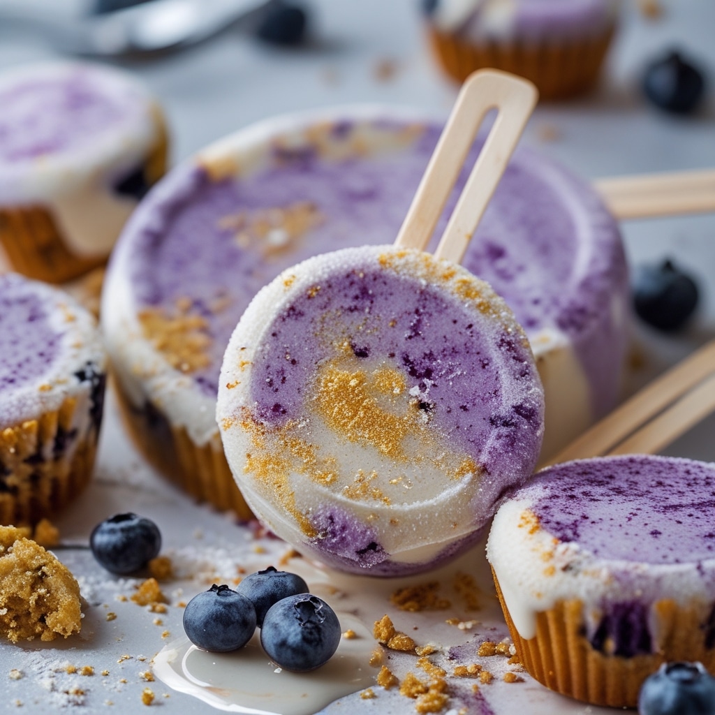 Frozen Blueberry Muffin Greek Yogurt Pops