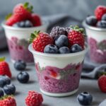 Frozen Berries & Chia Greek Yogurt Cups