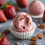 Strawberry Pecan Protein Frozen Yogurt Balls