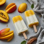- Frozen Mango Greek Yogurt Popsicles