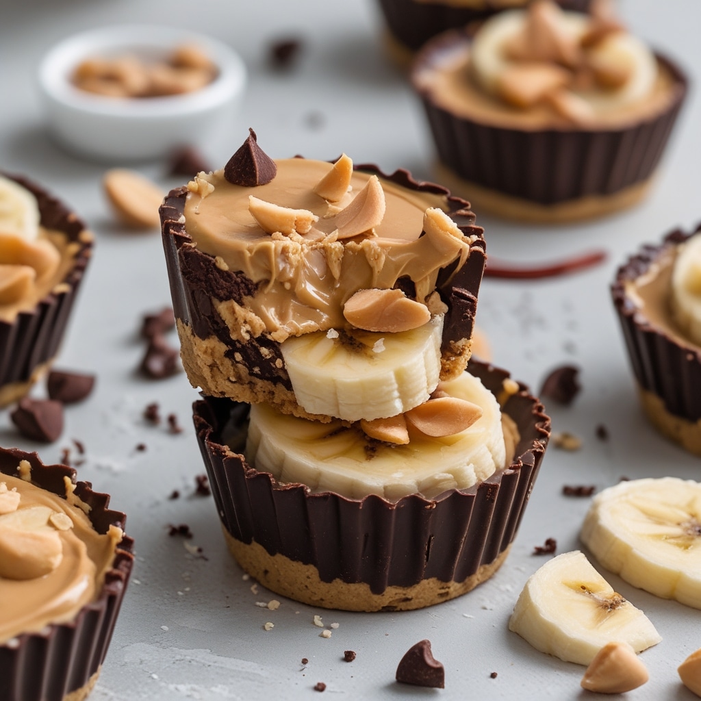 No-Bake Peanut Butter Banana Protein Cups