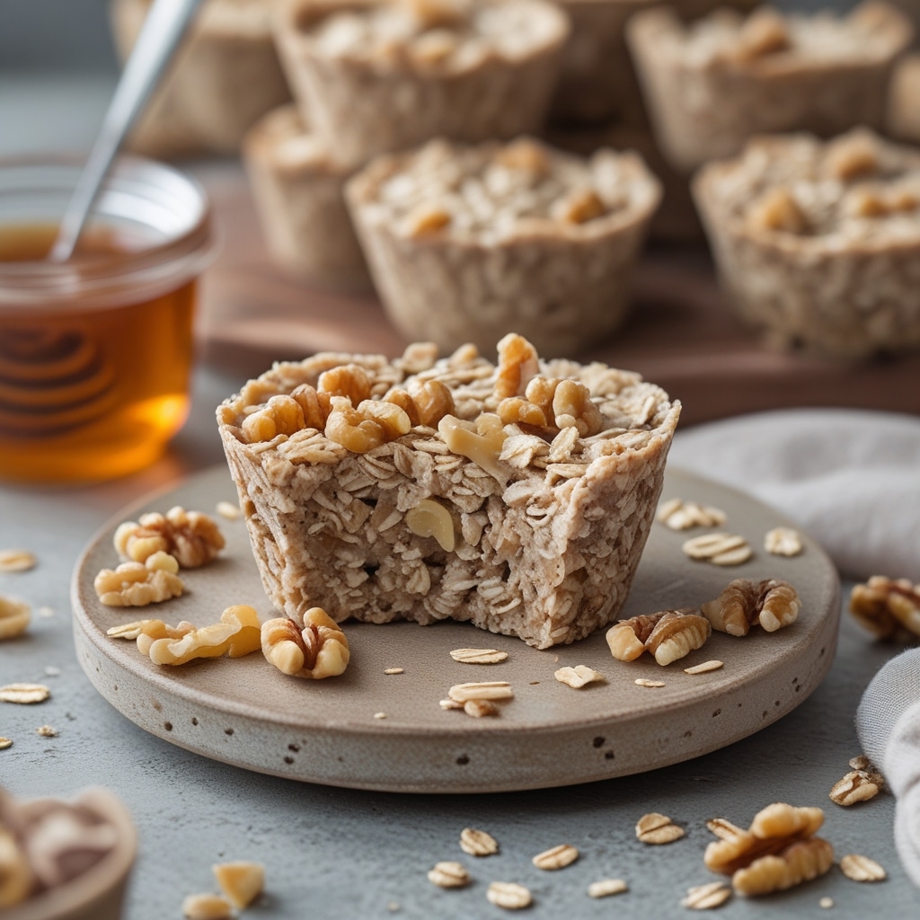 No-Bake Oats Honey Walnut Protein Cups