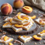 Frozen Peach Greek Yogurt Bark
