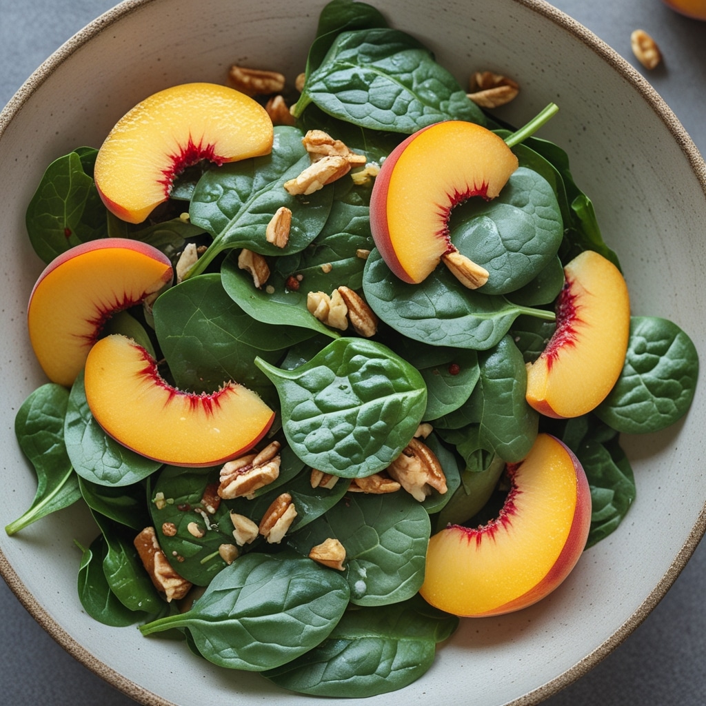 Peach Spinach Salad Recipe
