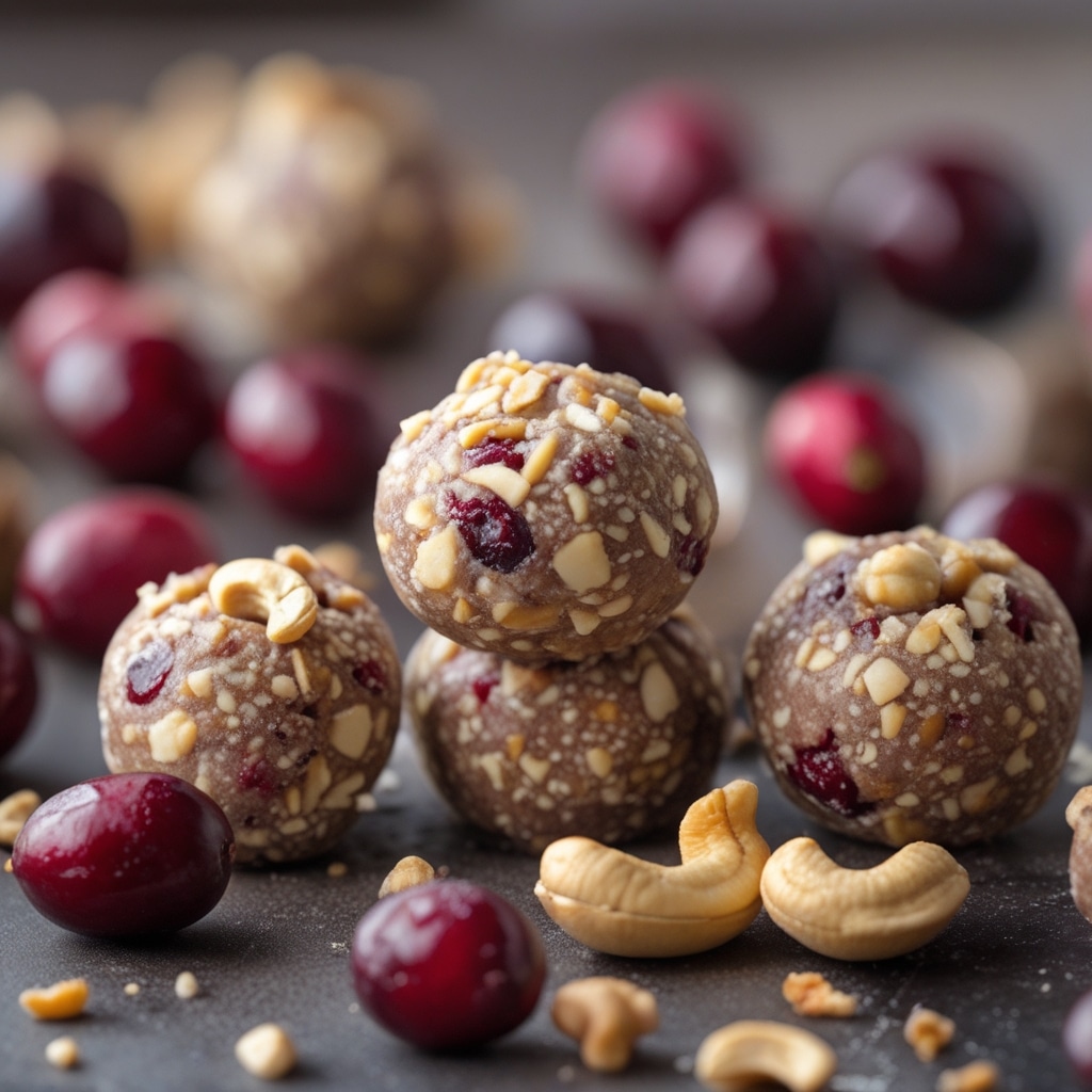 Cranberry Cashew Protein Energy Bites