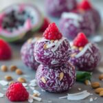 Dragon Fruit Coconut Protein Energy Balls