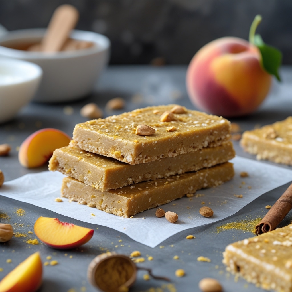 Peach Turmeric Protein Energy Bars