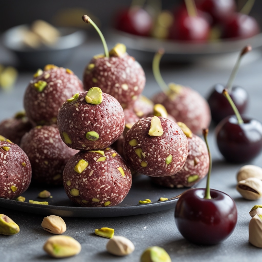 - Tart Cherry Pistachio Protein Energy Bites