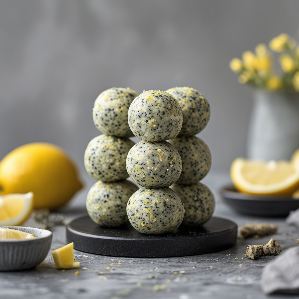 Lemon Poppy Protein Energy Bites