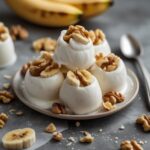 Banana Walnut Protein Frozen Yogurt Bites