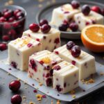Frozen Cranberry Orange Greek Yogurt Bars