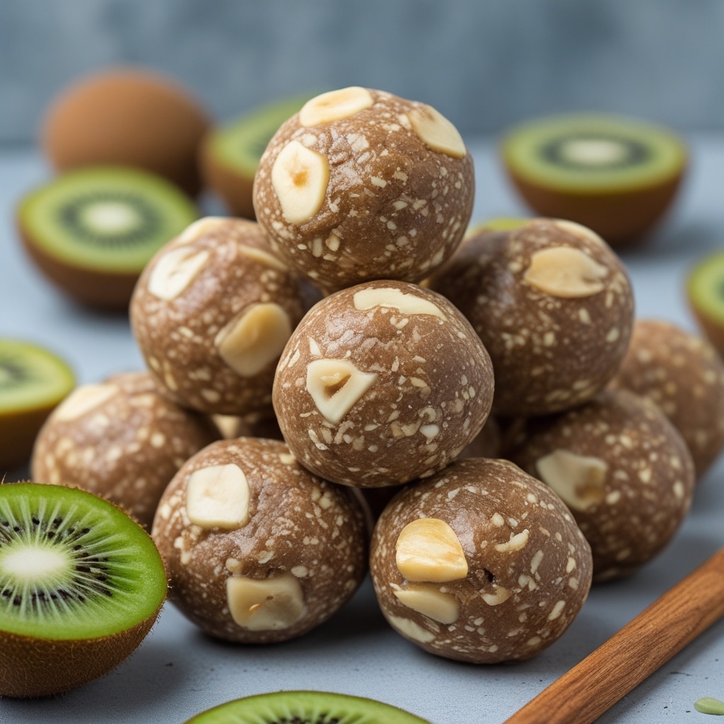 Kiwi Macadamia Protein Energy Balls