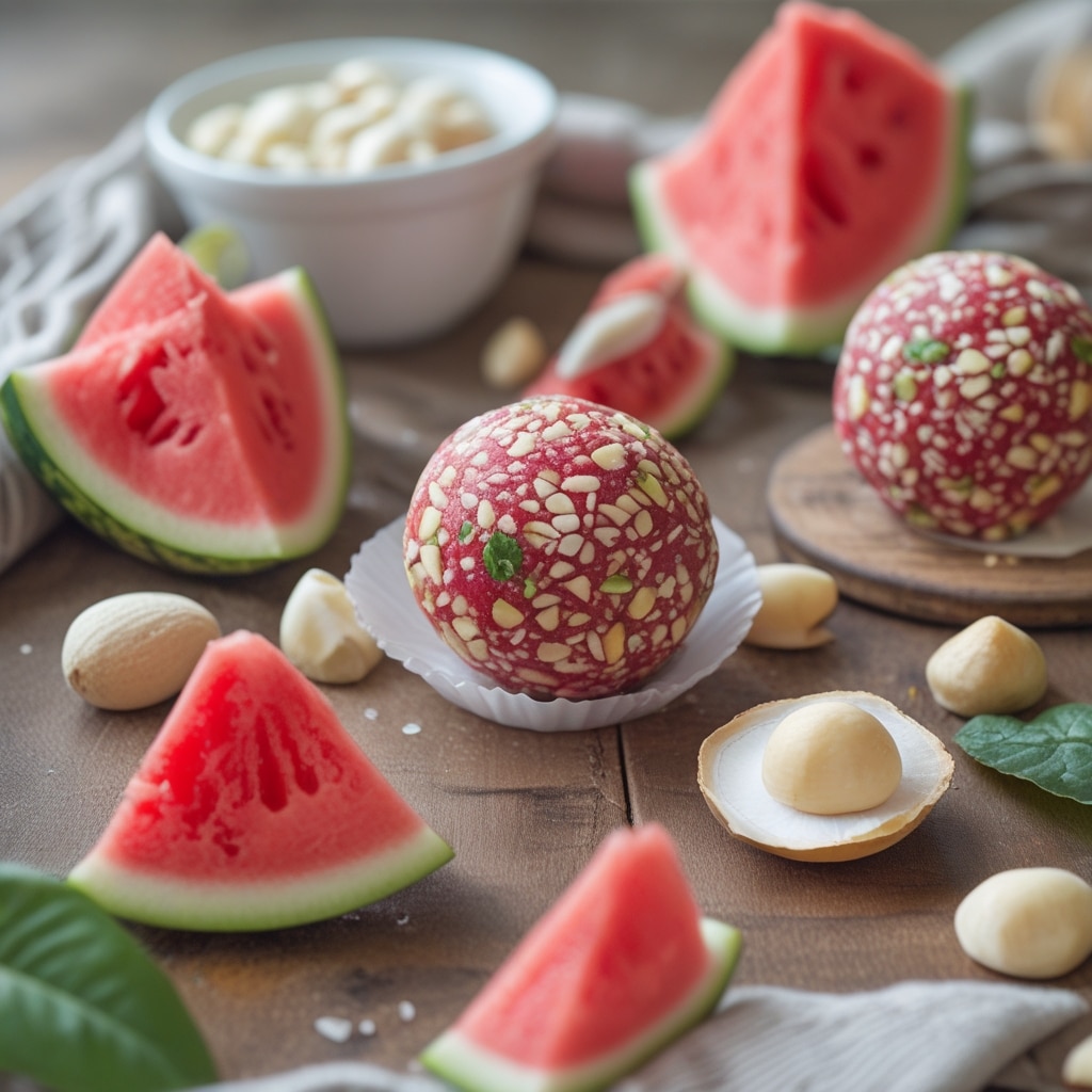 Watermelon Macadamia Protein Energy Balls