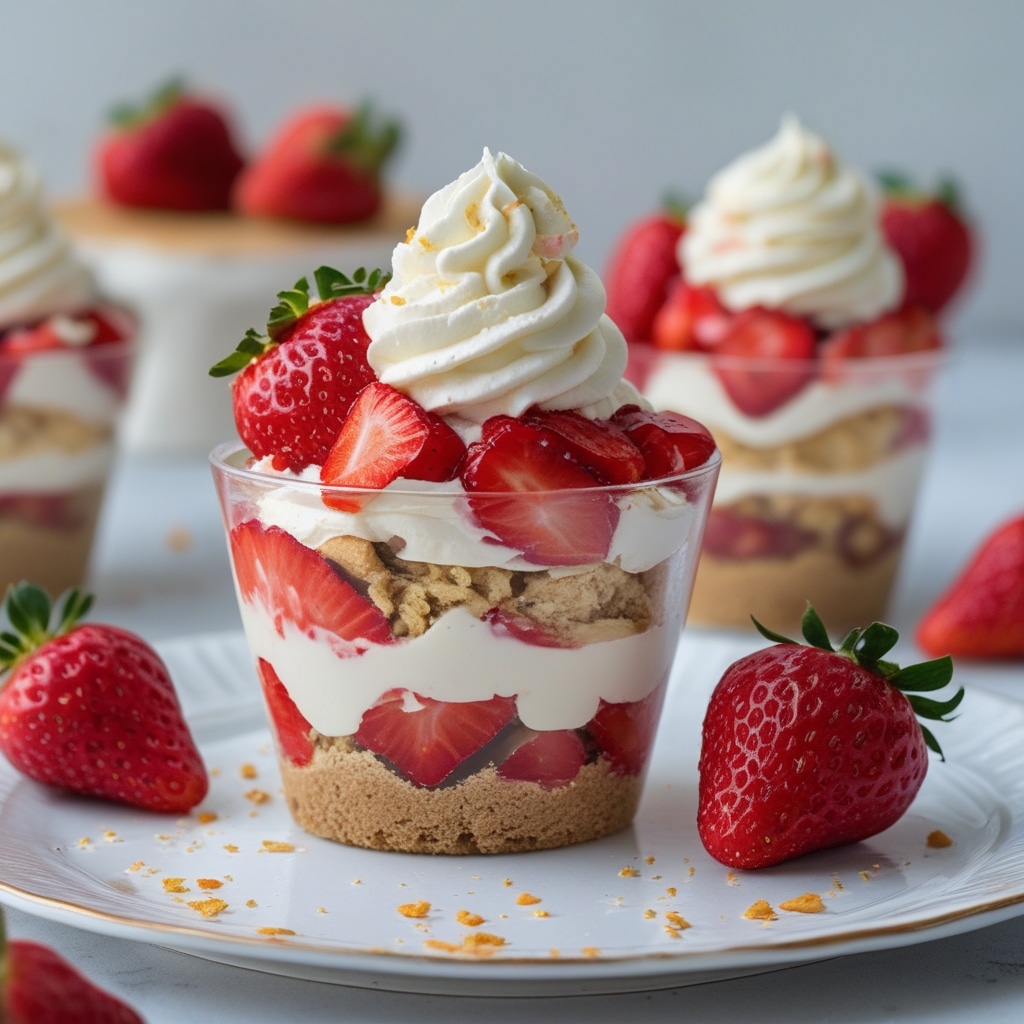 High Protein Strawberry Shortcake Cups