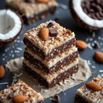 - No-Bake Chocolate Coconut Almond Protein Bars