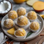 Tropical Mango Coconut Protein Bites