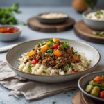 Homemade Greek Ground Beef Rice Bowl