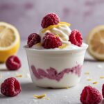 Frozen Raspberry Lemon Greek Yogurt Cups