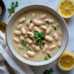 Easy Creamy Lemon White Bean Soup Recipe | Light and Comforting