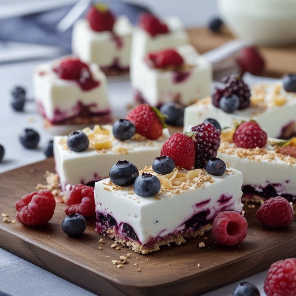Greek Yogurt Berry Parfait Bars
