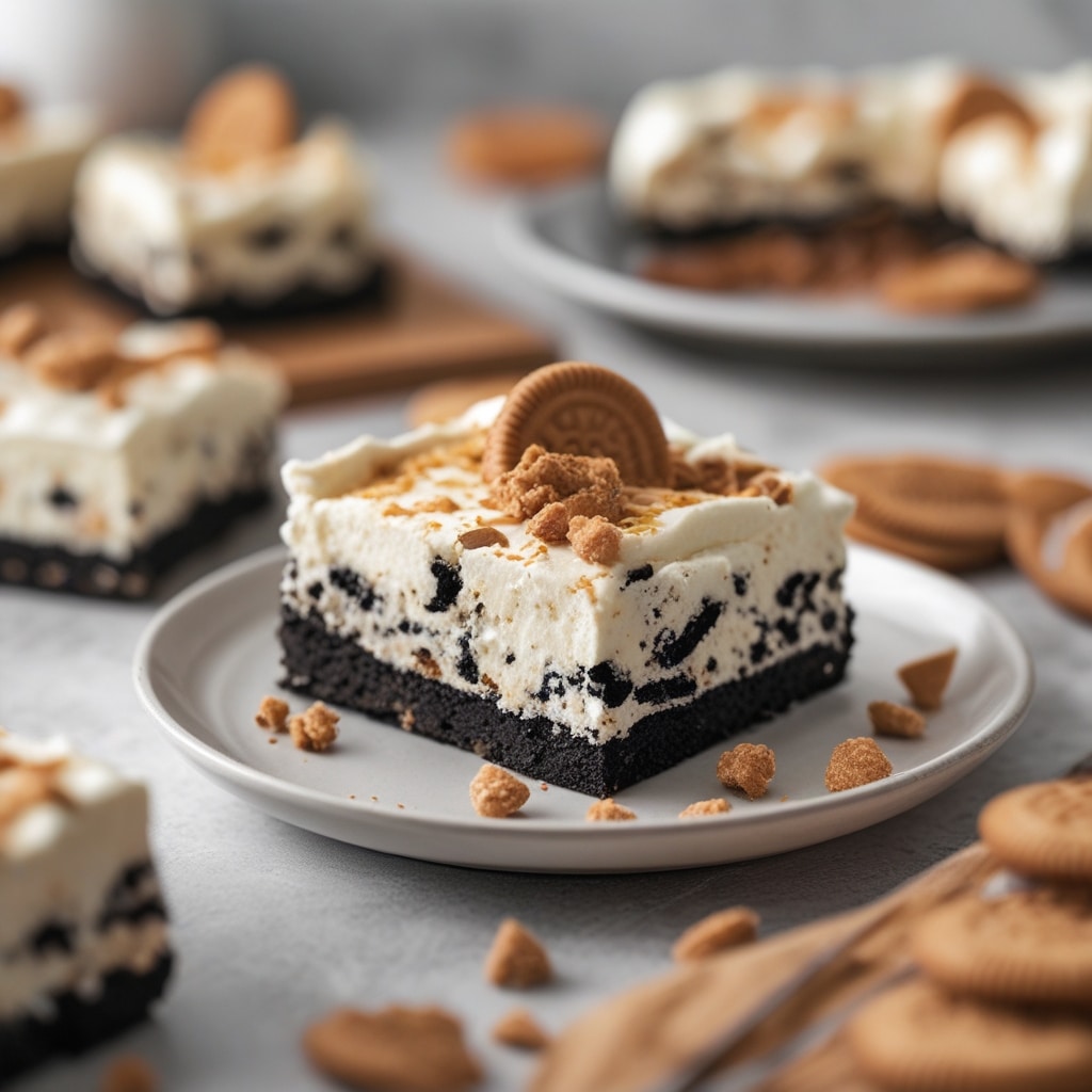 No-Bake Fireworks Oreo Cheesecake Bars