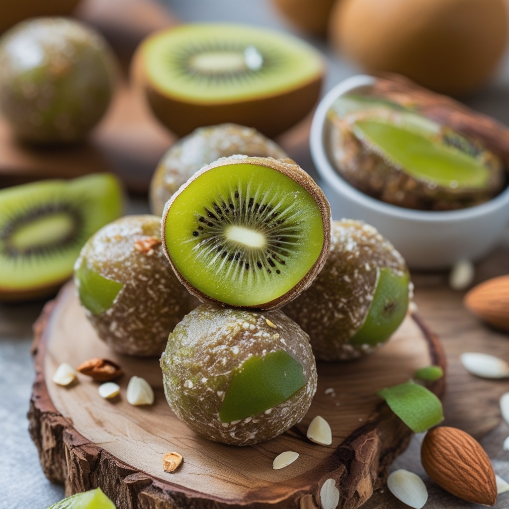 Kiwi Almond Protein Energy Bites