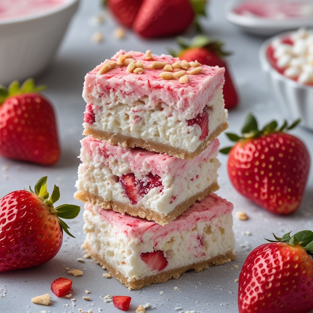 High Protein Strawberry Cheesecake Cottage Cheese Bites