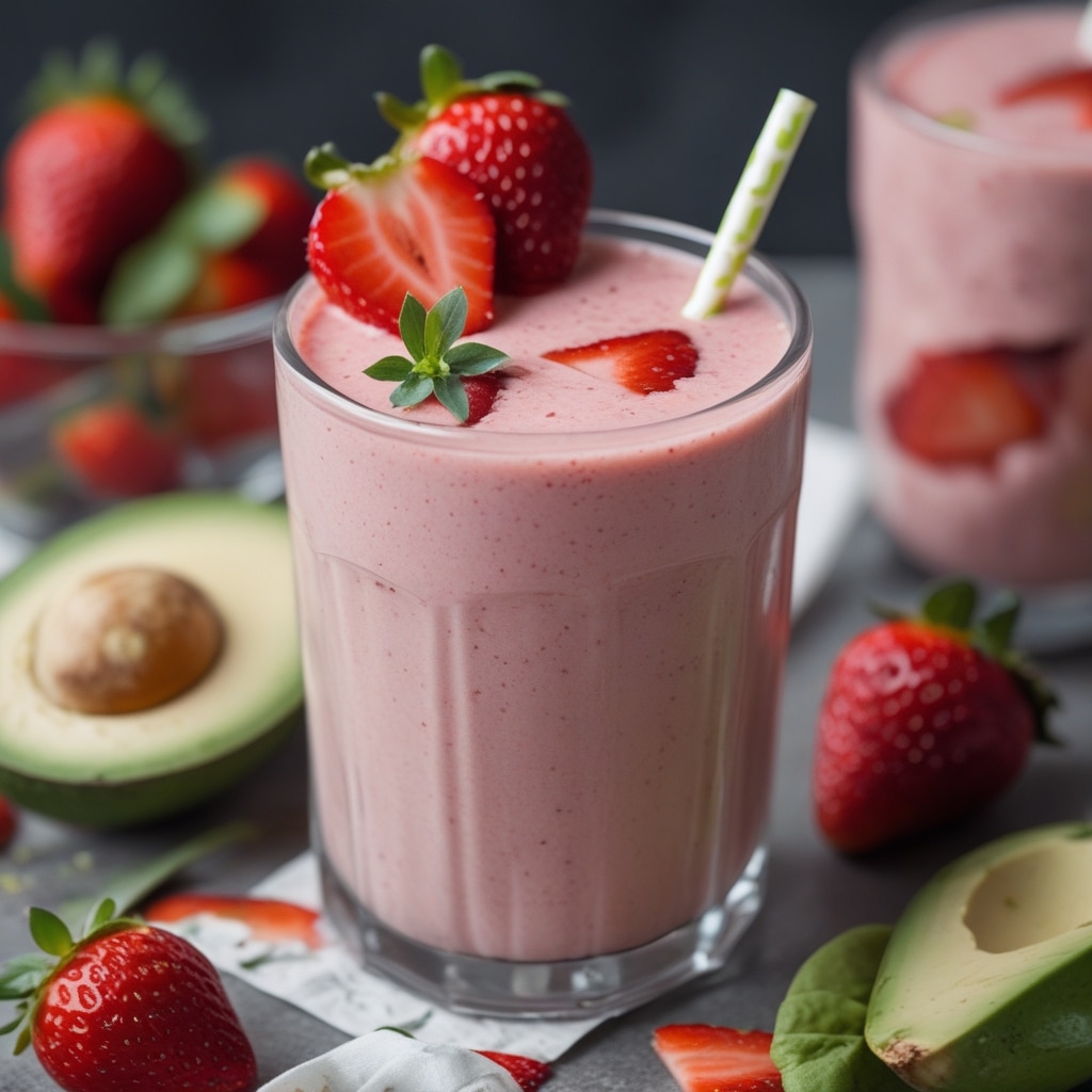 Strawberry Avocado Power Smoothie